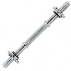 Гриф гантельный TORRES PL5031, d25 мм, 40 см, сталь, замок-гайка, хром