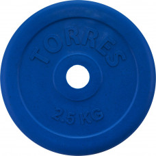 Диск обрезин. TORRES 2, 5кг PL50392, d.25мм, металл в резиновой оболочке, синий