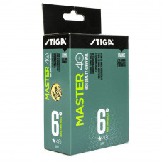 Мяч для наст. тенниса Stiga Master ABS 1*, арт.1112-2303-06, диам. 40+мм, пластик, упак. 6 шт, оранж