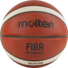 Мяч баск. "MOLTEN B6G4500" р.6, FIBA Appr, 12 пан, синт. кожа, нейл.кор,кор-беж-чер