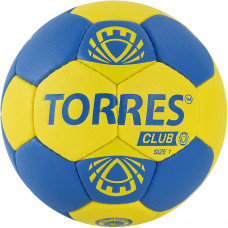 Мяч ганд. "TORRES Club" арт.H32141, р.1, ПУ, 5 подкл. слоев, сине-желтый