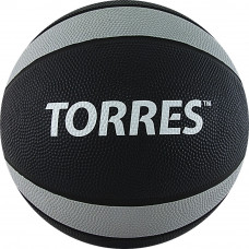 Медбол TORRES 7кг, AL00227, резина, диаметразм. 23, 8 см, черно-серо-белый