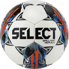 Мяч футб. "SELECT Brillant Replica V22" арт.812622-001, р.4, 32пан, гл.ПВХ, маш.сш, бело-сине-оранж.