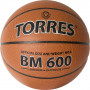 Мяч баск. "TORRES BM600" арт.B32026, р.6, ПУ, нейлон. корд, бут. камера, темнокоричневый-черн