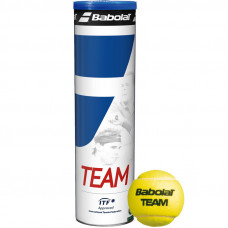 Мяч теннисный BABOLAT Team 4B, 502035, уп.4 шт, одобразм. ITF, фетр, нат.резина, желтый