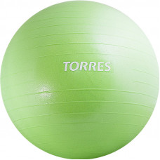 Мяч гимн. "TORRES", арт.AL121155GR, диам. 55 см, эласт. ПВХ, с защ. от взрыва,  с насосом, зелёный