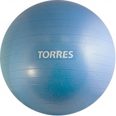 Мяч гимн. "TORRES", арт.AL121155BL, диам. 55 см, эласт. ПВХ, с защ. от взрыва,  с насосом, голубой