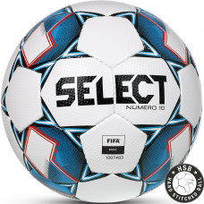 Мяч футб. "SELECT Numero 10" арт.057504620-200, р.5, FIFA Basic, 32пан, ПУ, руч. сш, бело-син-красн