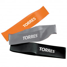 Эспандер "TORRES набор резин. жгутов TPR, арт. AL0049, дл. 24 см, шир. 5 см, 3 жгута с разным сопрот Эспандер "TORRES набор резин. жгутов TPR, арт. AL0049, дл. 24 см, шир. 5 см, 3 жгута с разным сопрот