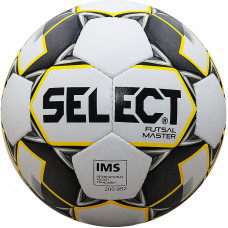 Мяч футзал. "SELECT Futsal Master Grain V22" арт.1043446051, р.4, 32пан, ПУ, руч.сш, бел-желт-черн