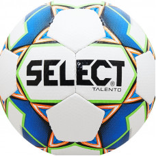 Мяч футбольный SELECT Talento 811008-102, разм. 4, вес 310-330г, 32п, гл.ПУ, руч.сш, бел-син-зел