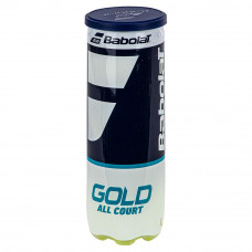 Мяч теннисный BABOLAT Gold All Court 3B,арт.501086, уп.3шт,одобр.ITF,сукно,нат.резина,желт