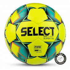 Мяч футбольный SELECT Brillant Super FIFA TB YELLOW 810316-554, разм. 5, FIFA, 32п, термосш, жел-зел-черн