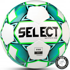 Мяч футб. "SELECT Match DВ Basic" арт.05753460-004,р.5, FIFA Basic, 32п, ПУ, гибр.сш., бело-зел-черн